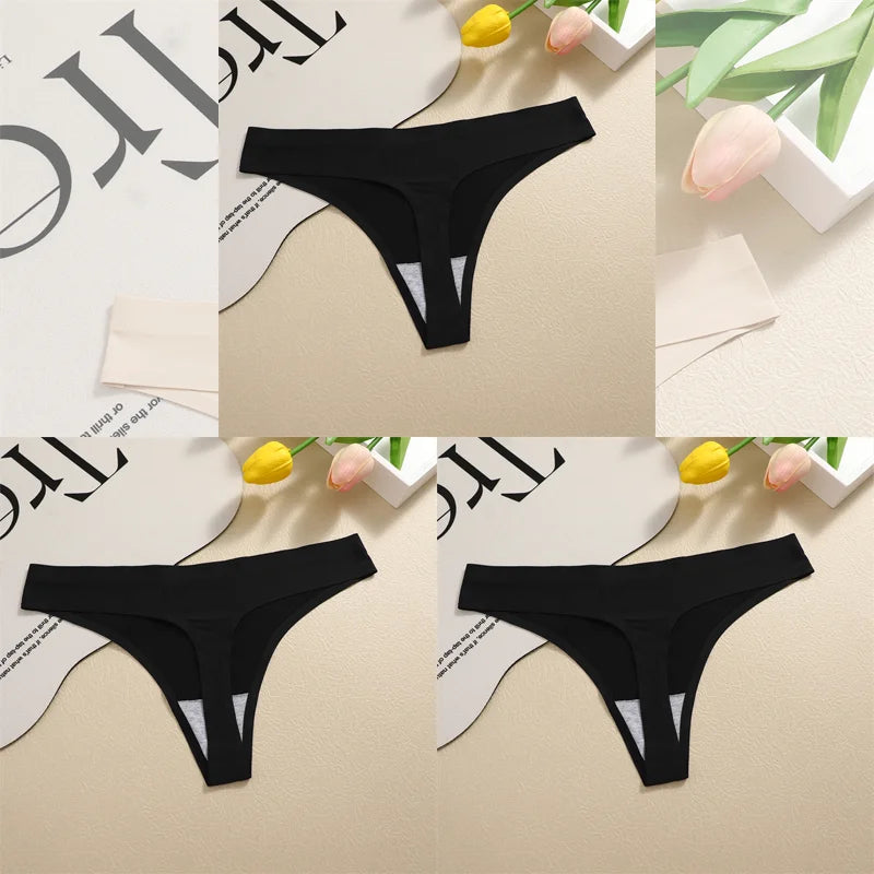 Women's Seamless Satin Thong 3-Pack