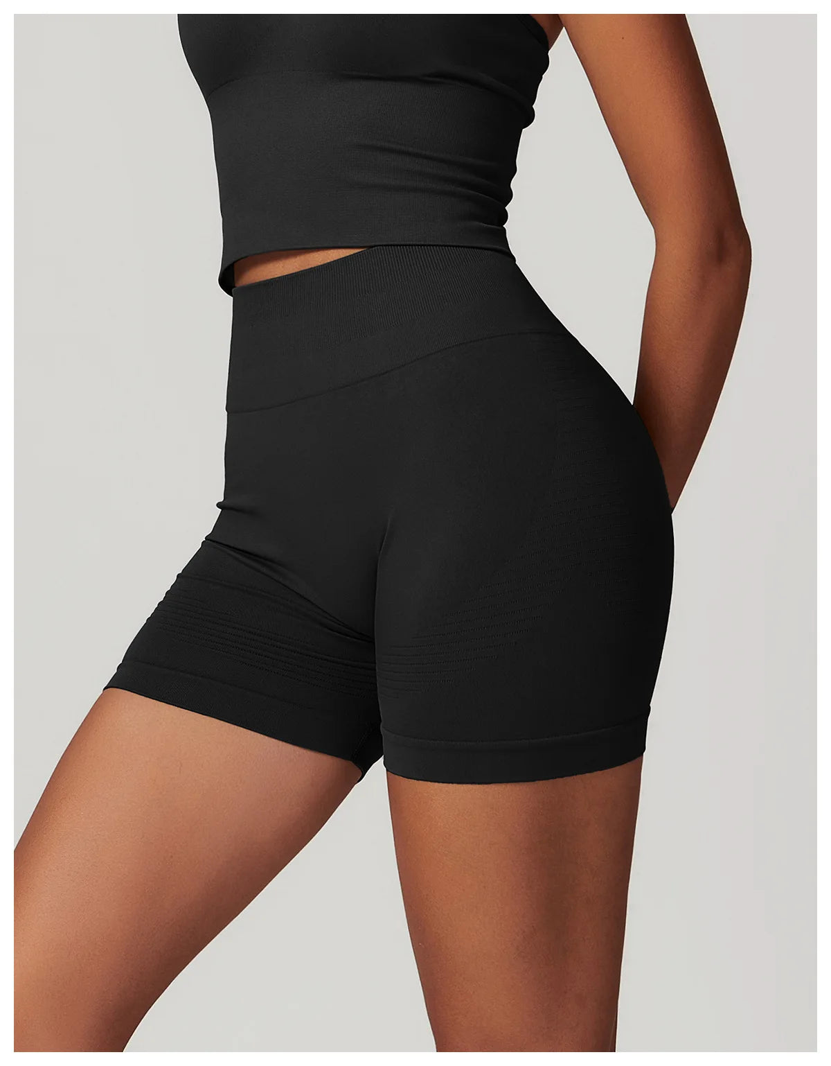 Seamless High Waist Gym Shorts - Push Up Yoga Cycling Shorts