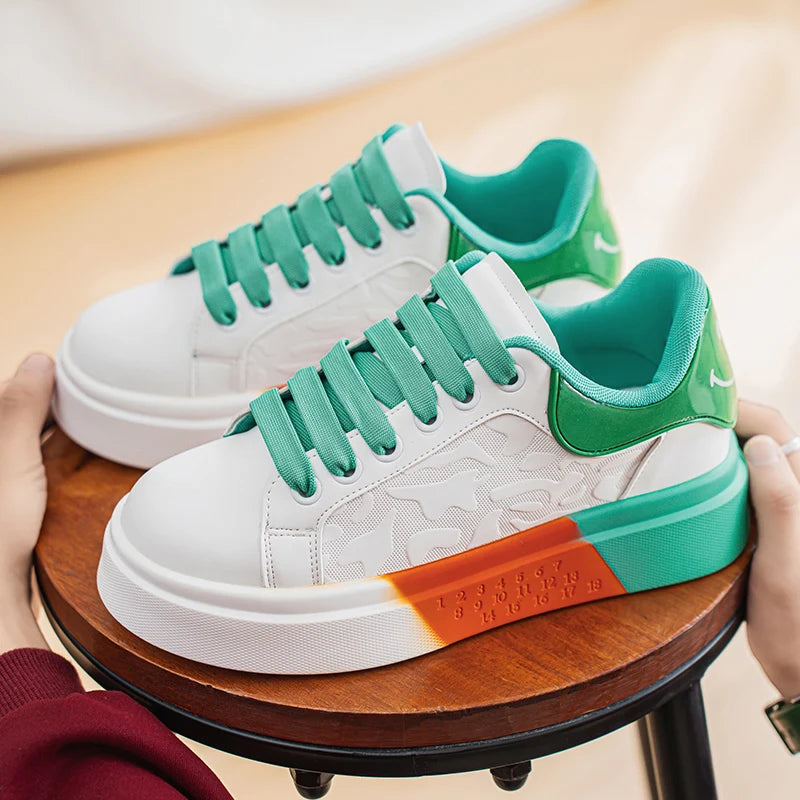 Men's Casual Platform Skateboard Tennis Sports Comfortable Vulcanized Sneakers