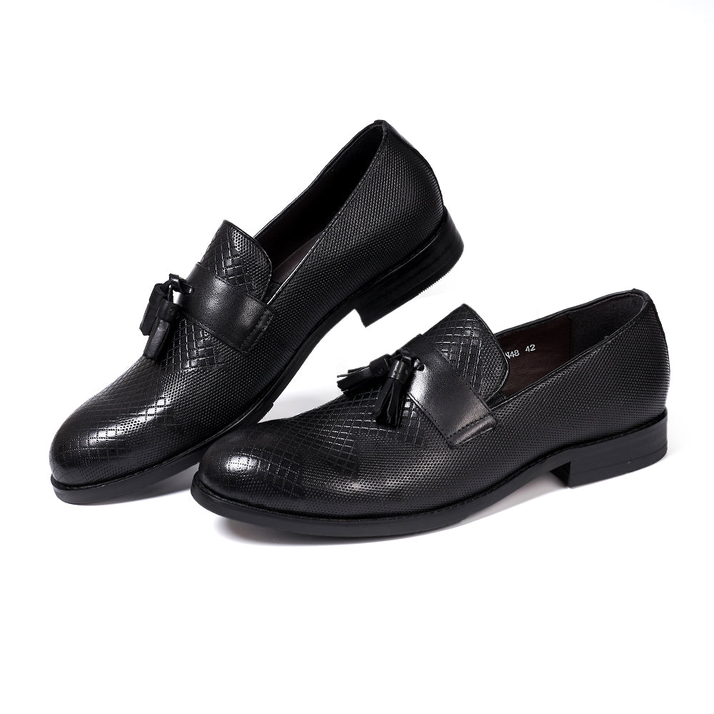 Men's Tassel Genuine Leather Slip on Daily Casual  Handmade Office Wedding Loafer Shoes