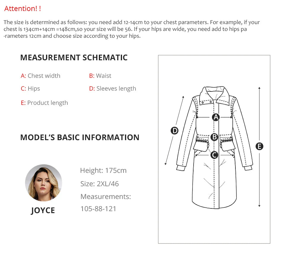 Women's Quilted Winter Parka - Plus Size Hooded Down Jacket