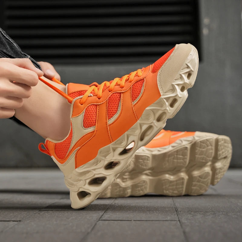 Men's Casual Breathable Sports Shoes Lace Up Comfortable Sneakers