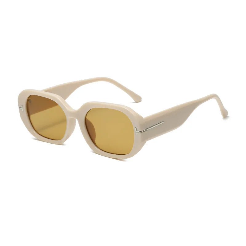 Women's Retro Rectangle Sunglasses - Vintage Small Frame Classic Eyewear