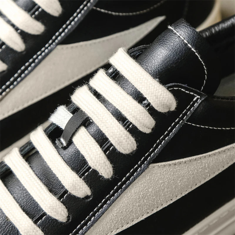 Men's Vulcanized Sneakers - Lace-Up Skateboarding Shoes