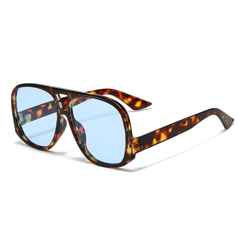 Unisex 1/3pcs Oversized  Double Bridges Sunglasses UV400