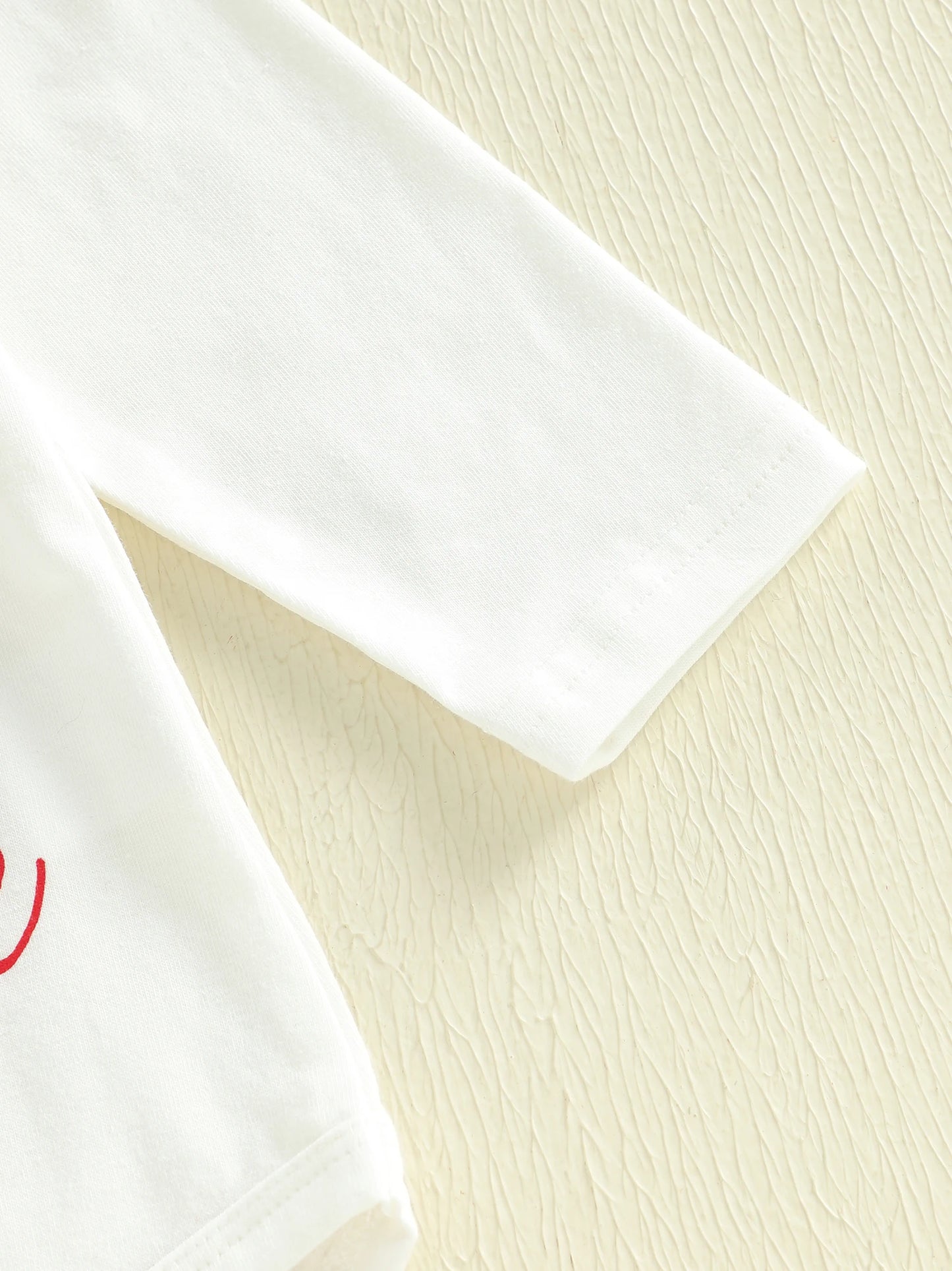 Valentine's Day Baby Boy 3-Piece Outfit Set - Heart Print Romper, Pants & Hat