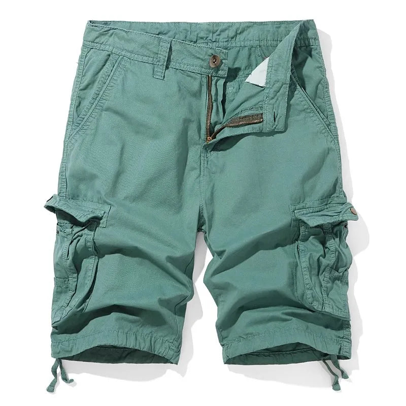 Men's Summer Cotton Cargo Multi Pocket Casual Shorts