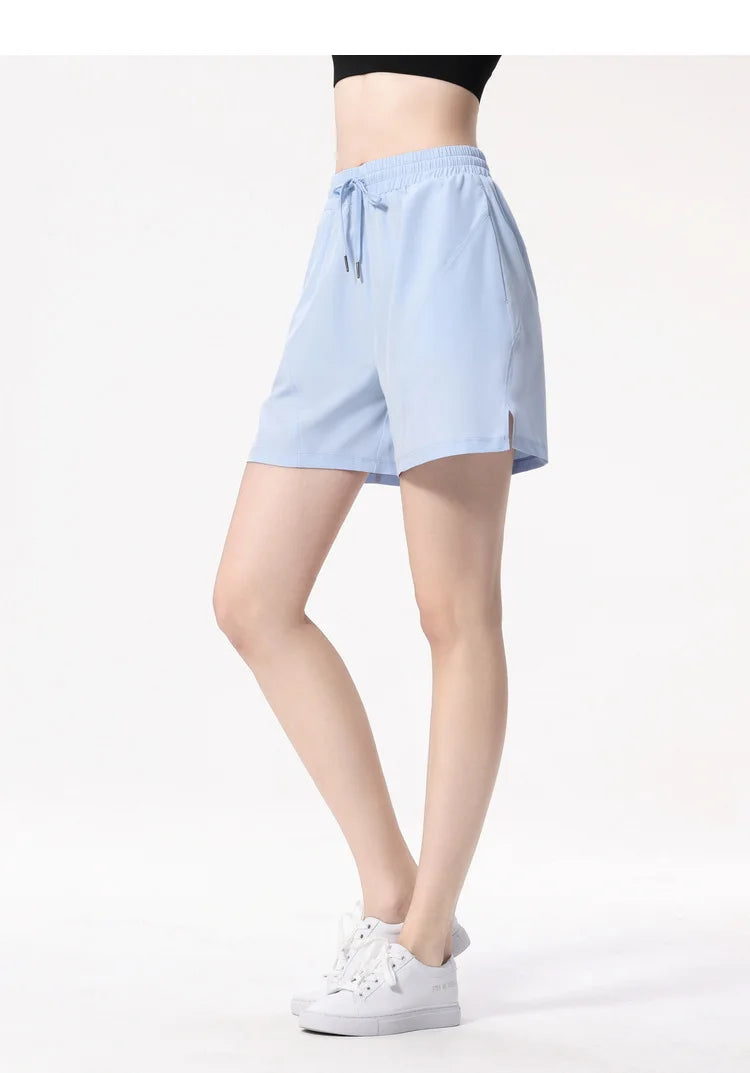 Women's Loose Running Shorts | Drawstring Waist with Pockets, Quick Dry S–XL