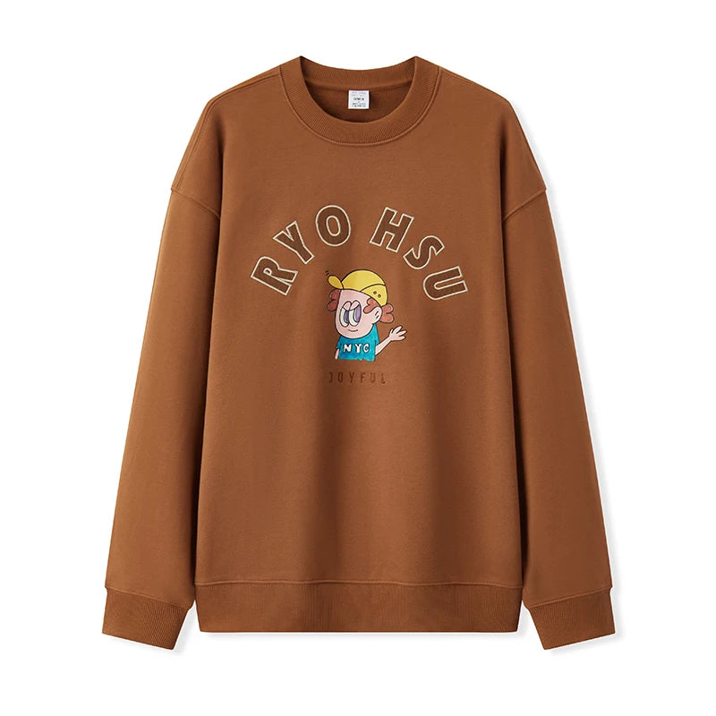 Men's Winter Embroidered Hoodie - Couple Matching Streetwear with Illustration Art Patterns