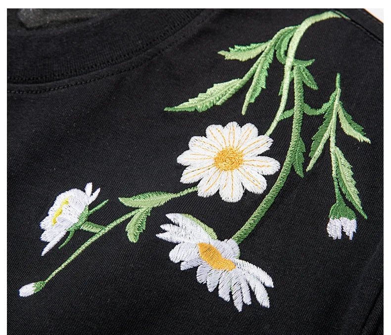 Embroidered Floral T-Shirt