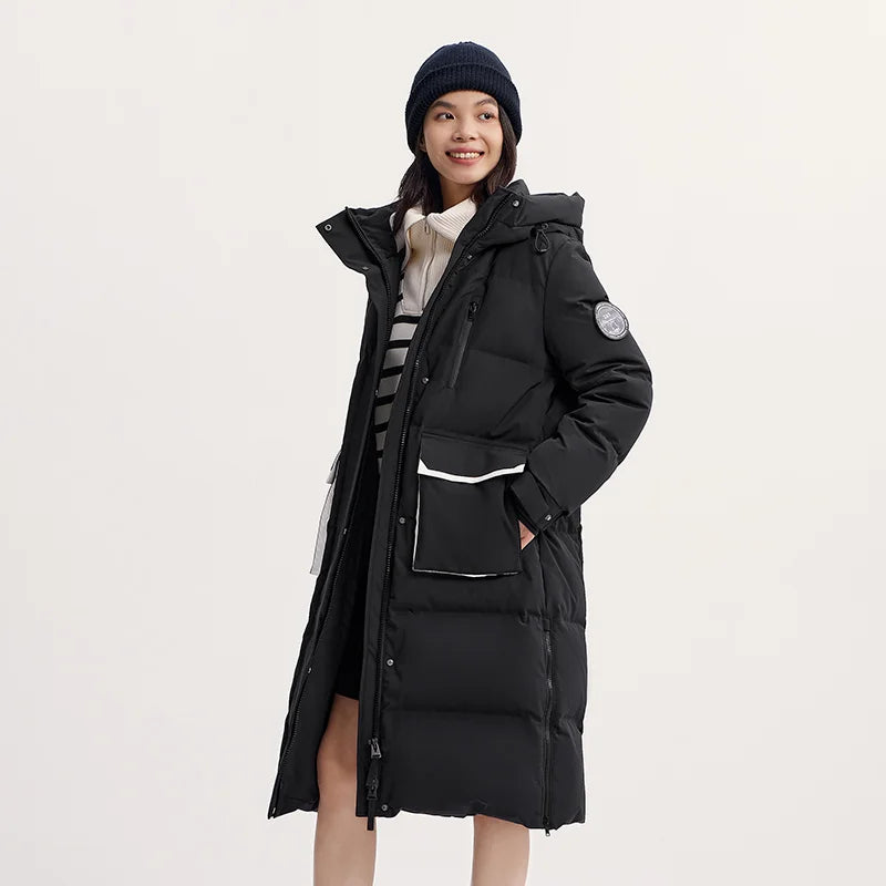 Long Down Jacket - Winter Windproof Warm Loose Casual Coat