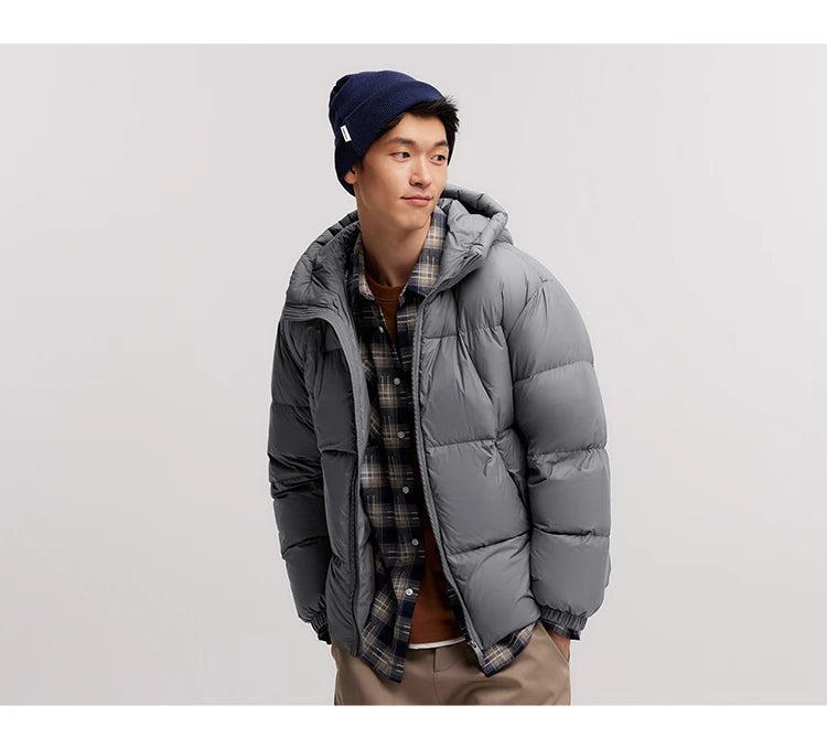 Men's Thermal Three-Proof Hooded Down Jacket - Winter Outerwear