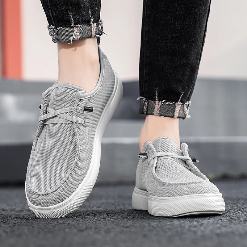 Summer Casual Sneakers - Men's Breathable Flat Tennis & Running Trainers