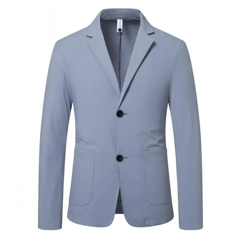 Men's Summer Thin Smart Casual Lightweight Turn Down Collar Blazer Jacket