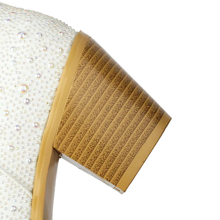 Pearl Pointed Toe Ankle Boots