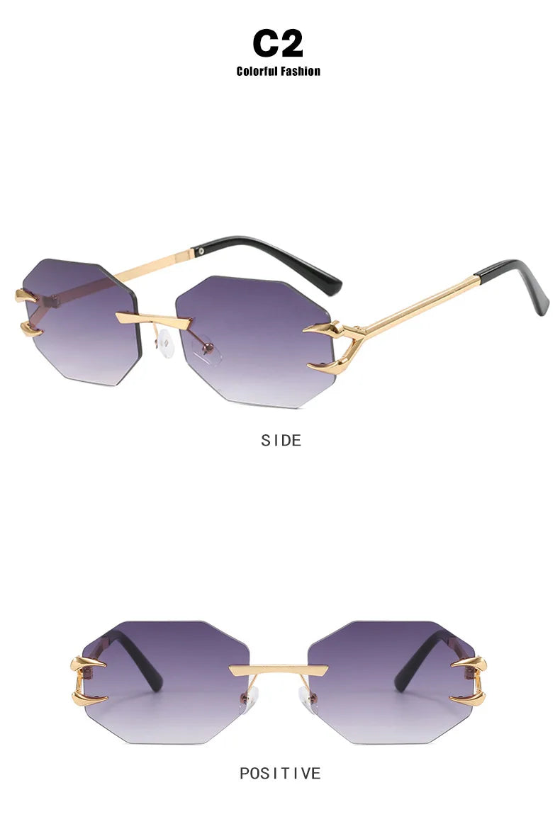 Women's Fashion Sunglasses - Frameless UV400 Sports Eyewear