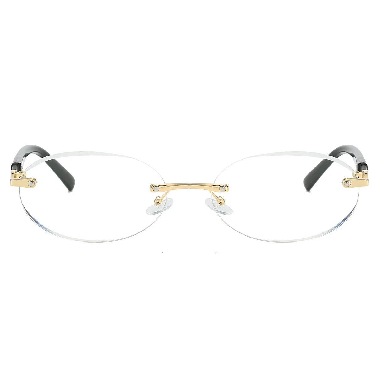 Unisex  Retro Metal Gradient Oval Sunglasses