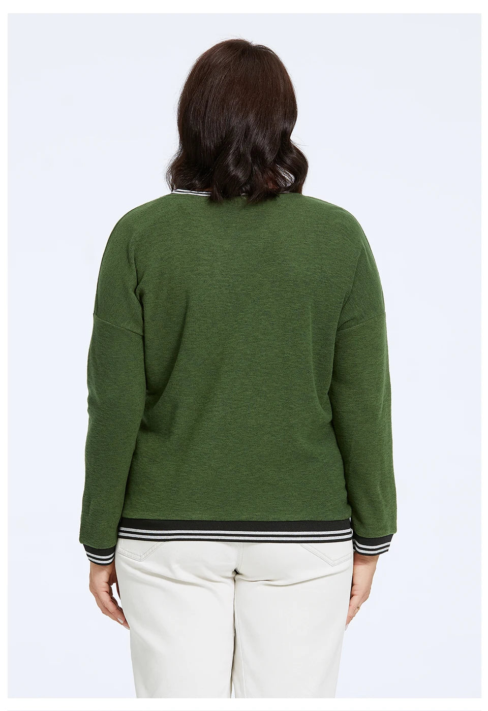 Women's Oversized Flower Embroidery Knitted Jumper