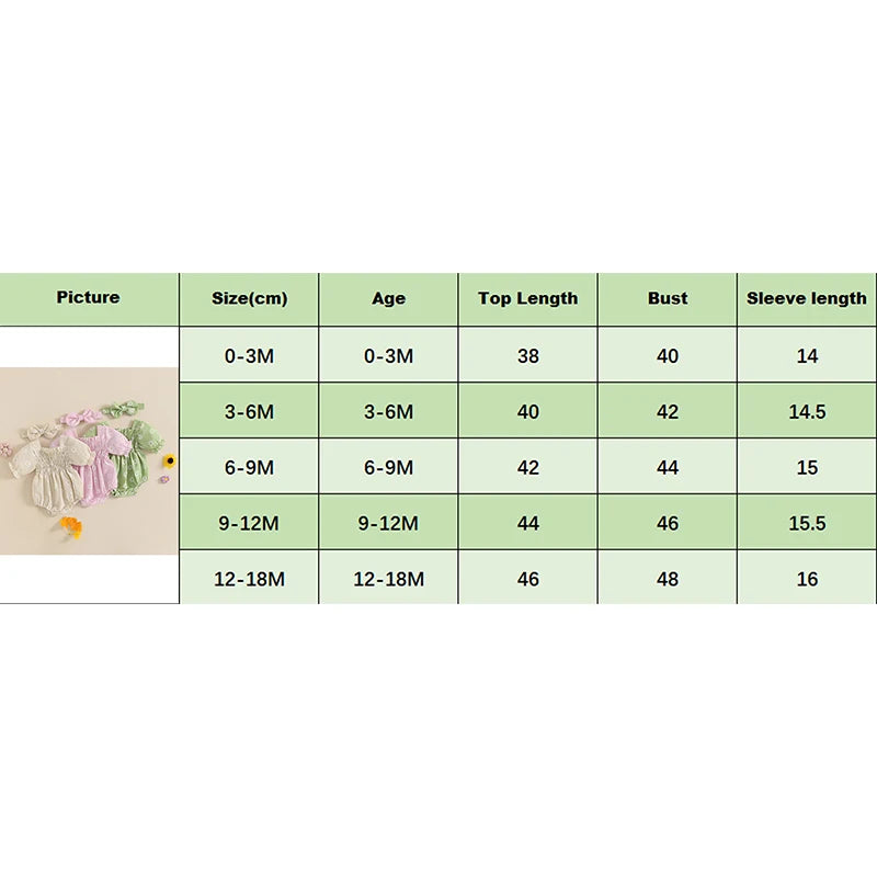 Baby Girls Romper Set with Headband - Plaid Flower Print Short Sleeve Bodysuit 2-Piece