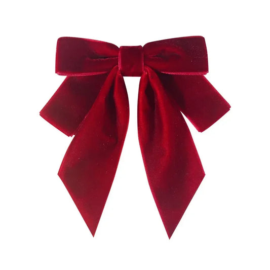 Women's Velvet Bow Tie Brooch - Elegant Collar Pin Accessory