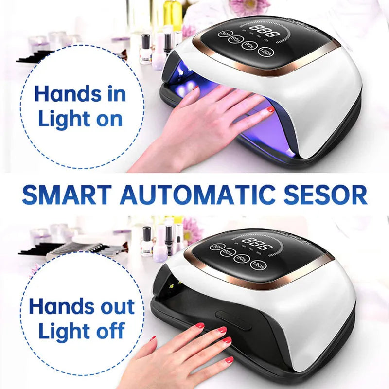 168W 42LEDs Nail Drying Lamp For Manicure Professional Led UV Drying Lamp With Auto Sensor Smart Nail Salon Equipment Tools