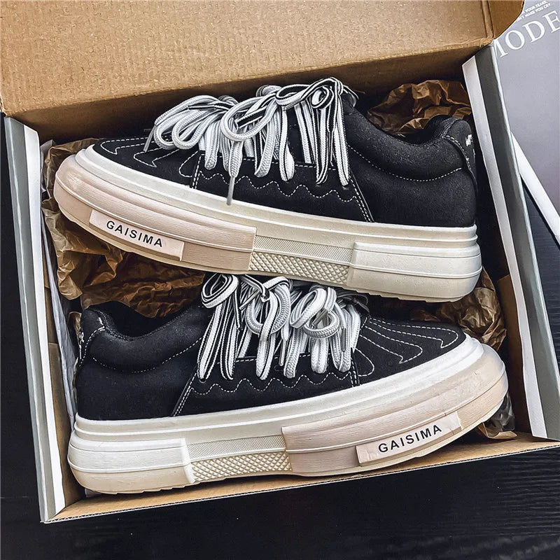 Men's Casual strap Design  Skateboard Trainers Sneakers
