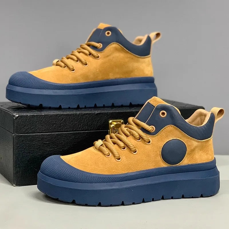 Men's High Top Platform Sneakers - Casual Skateboard Shoes