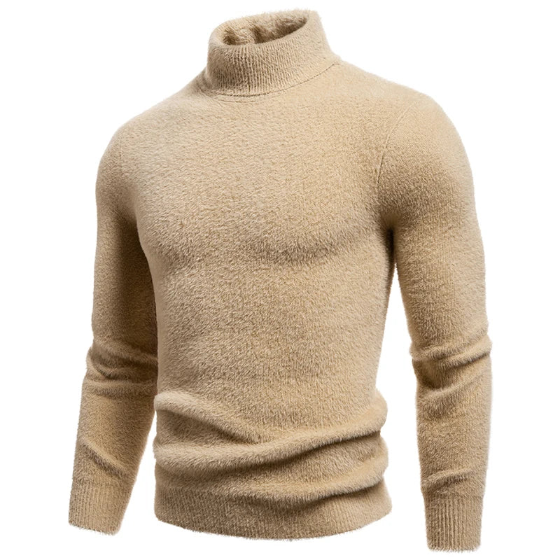 Turtleneck Sweater - Slim Fit Knitted Pullover