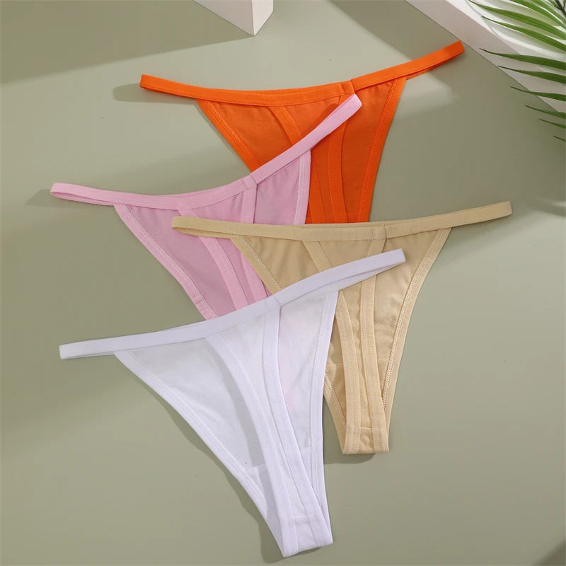 Women's Cotton Thongs 4-Pack