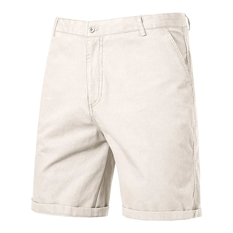 Men's Cotton Casual Shorts - Smart Casual Knee Length Trousers
