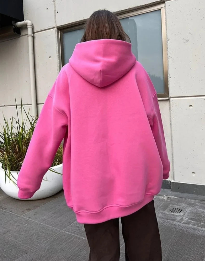 Women's  Oversized Fleece Pullover Hoodie