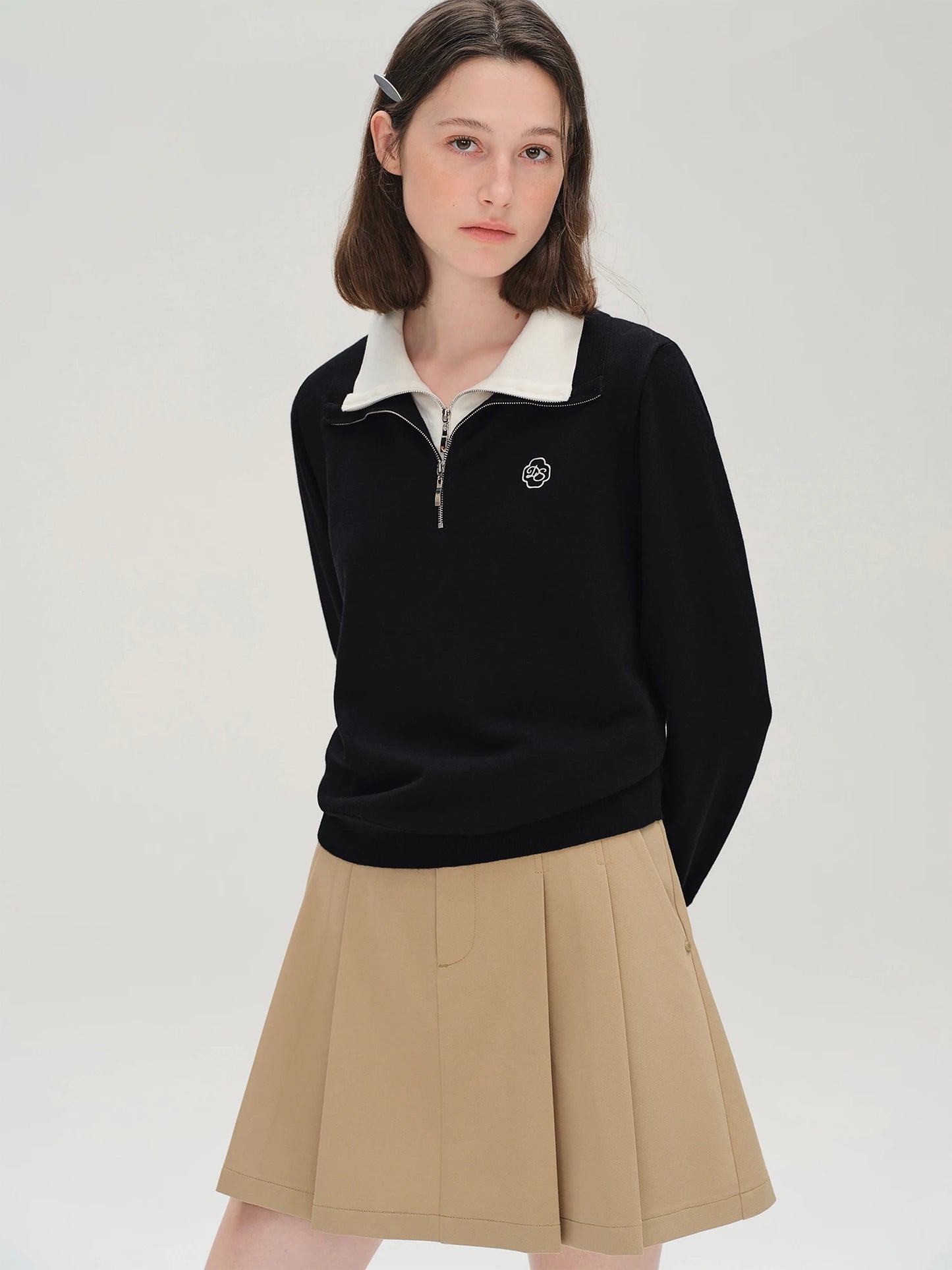 Women's Plus Size High Waist A-Line Pleated Skirt - Retro Style