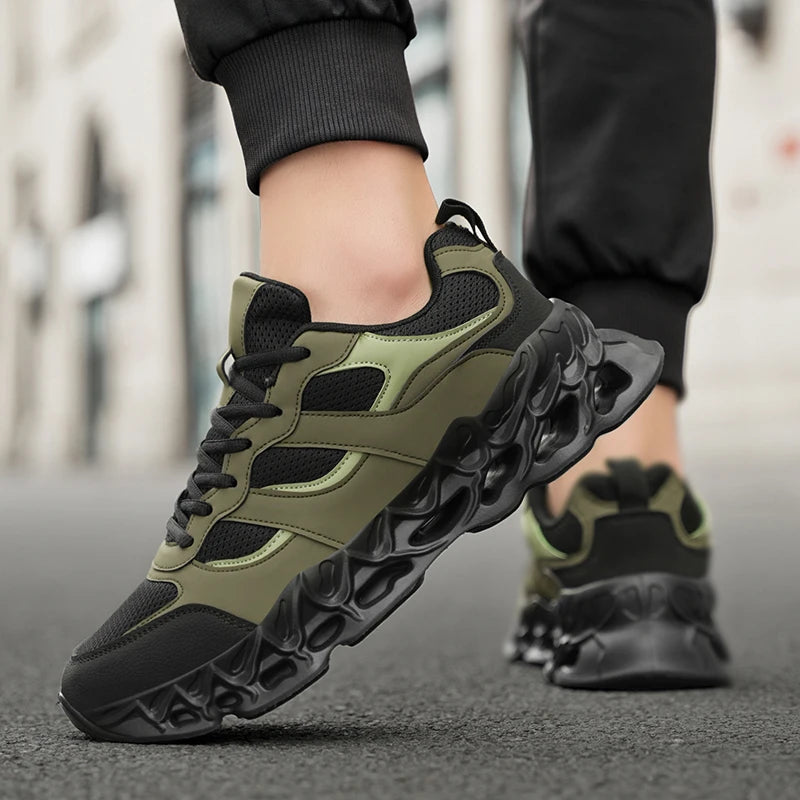 Men's Casual Breathable Sports Shoes Lace Up Comfortable Sneakers