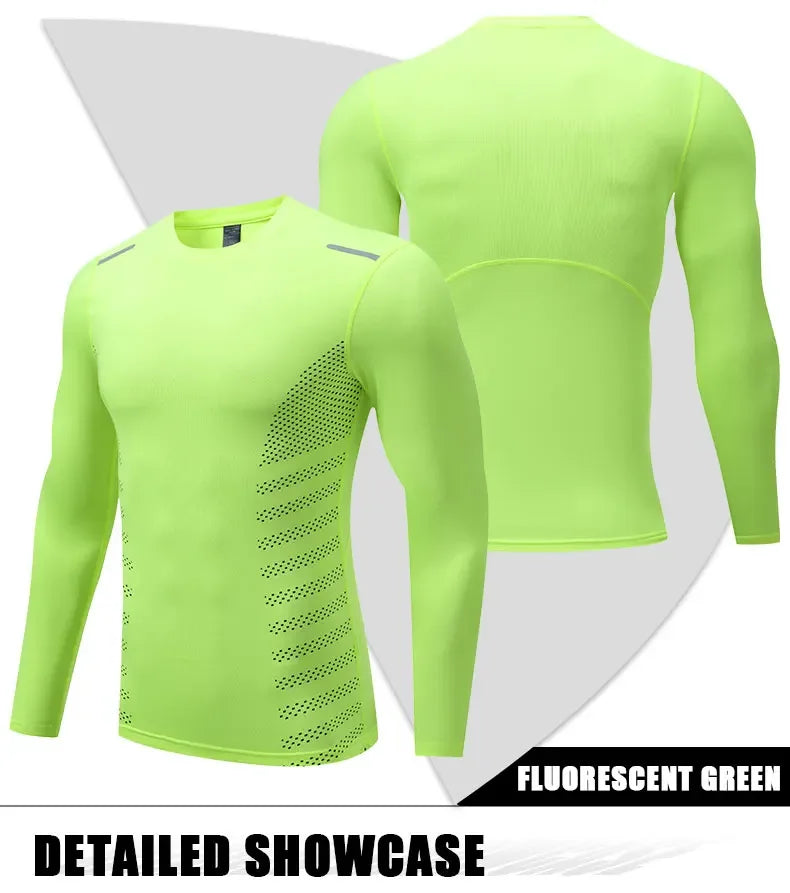 Men's Compression Running T-Shirt | Dry Fit Gym Rashguard Top