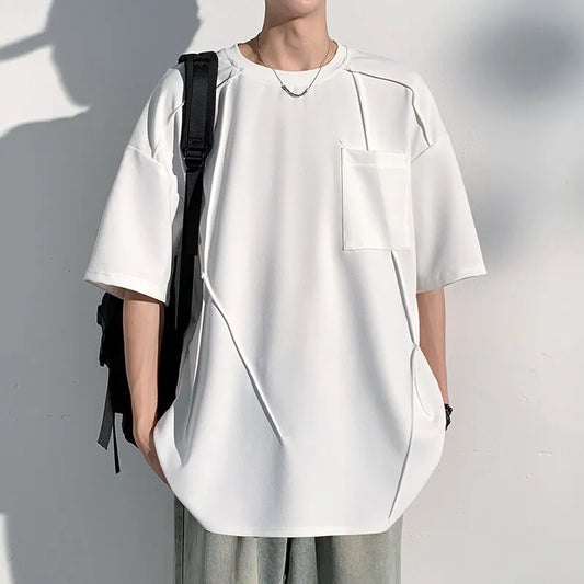 Men's Summer Half Sleeve Round-Neck Loose Casual T Shirt