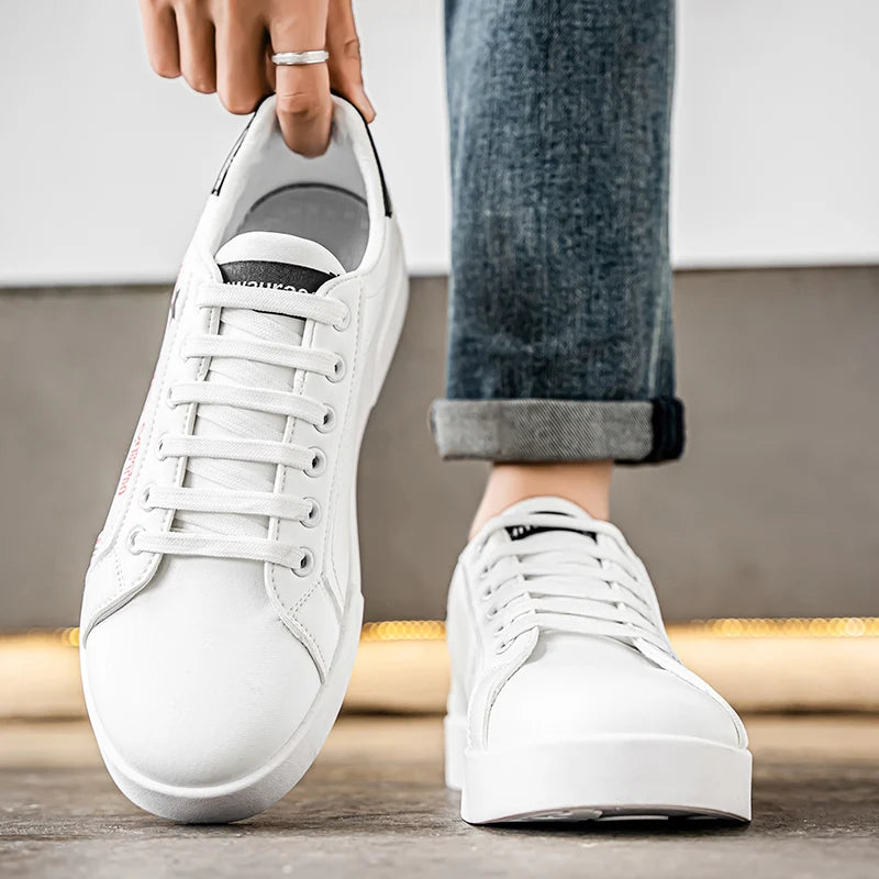 Men's Graffiti Design Platform Skateboard Sneakers - High Quality Sport Trainers