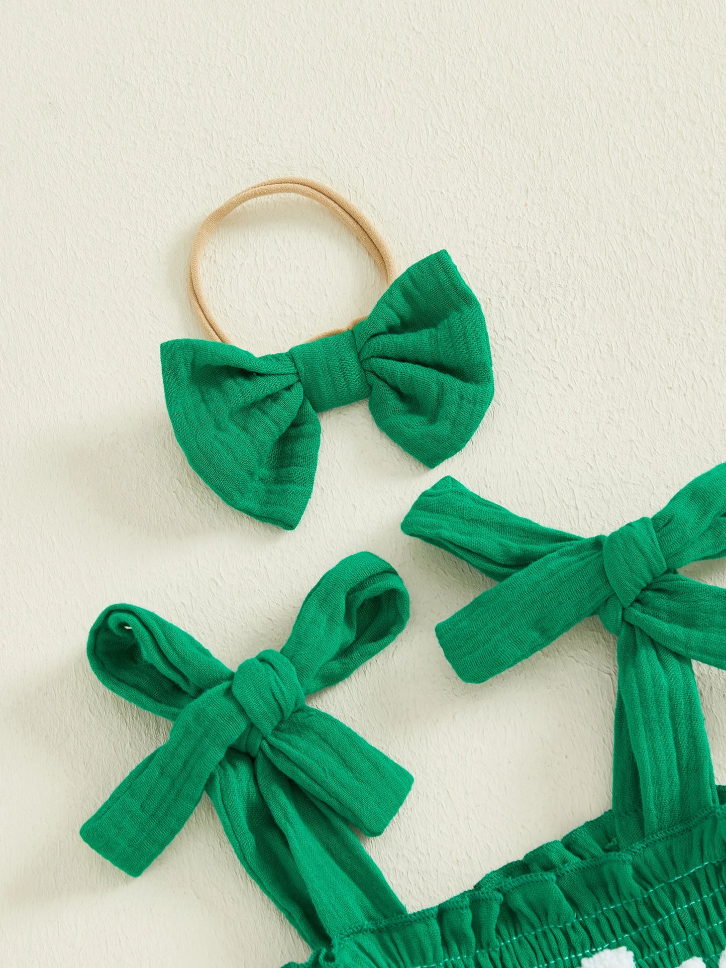 Baby Girls' Letter Embroidery Romper Dress & Headband Set