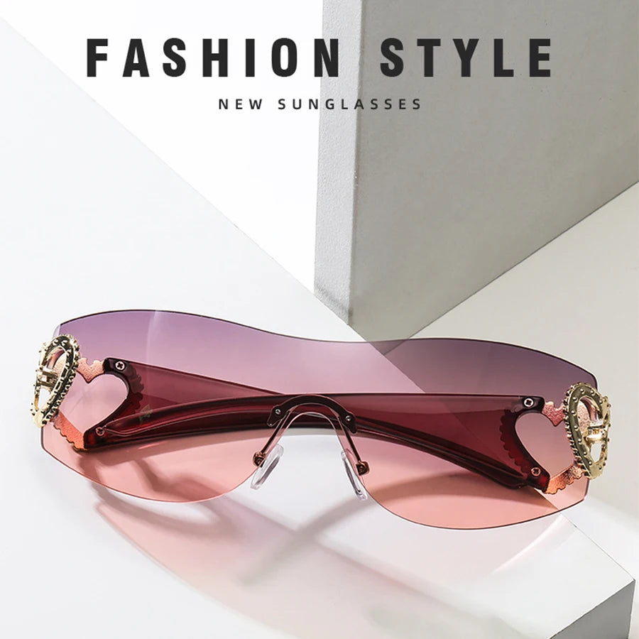 Frameless Sports Sunglasses UV400 for Women