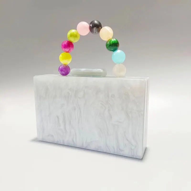 Women's Tote Square Mini Pearl Handbag