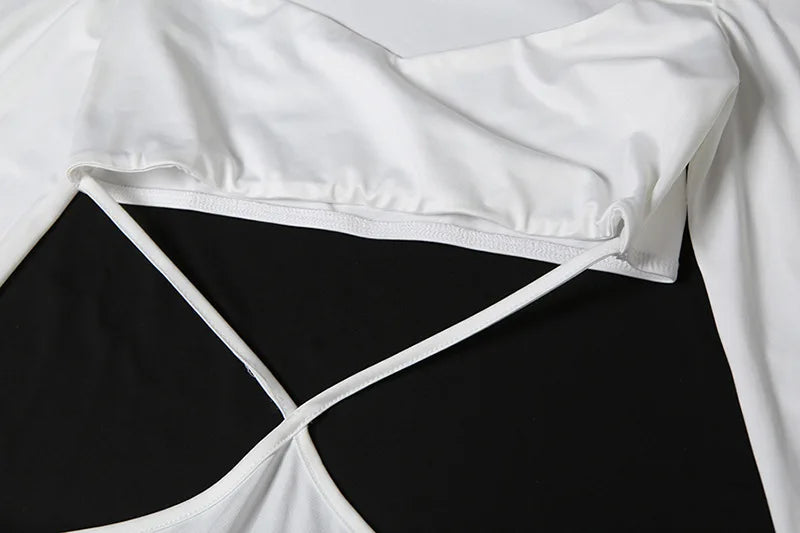 Women's Off Shoulder Cut Out Maxi Dress - Bandage Long Sleeve Gown