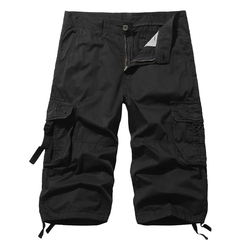Men's Cotton Cargo Shorts - Multi Pocket Casual Summer Trousers