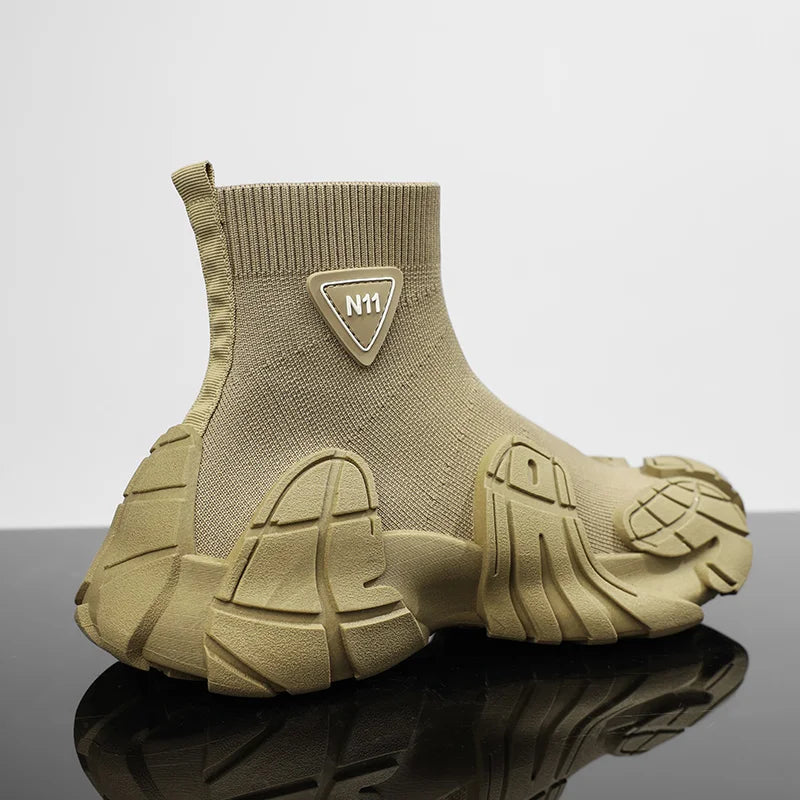 Men's Sports Mesh  Slip On Comfortable High Top Sneakers