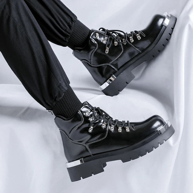 Men's Platform Genuine Leather Ankle Boots