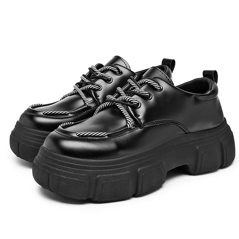 Men's Platform Leather Thick Sole British Shoes