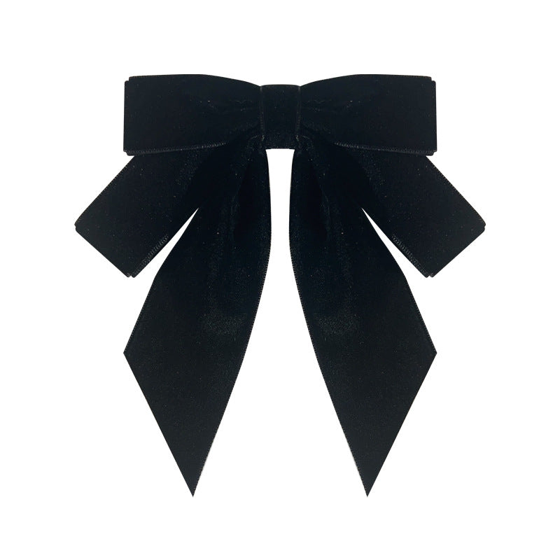 Women's Velvet Bow Tie Brooch - Elegant Collar Pin Accessory