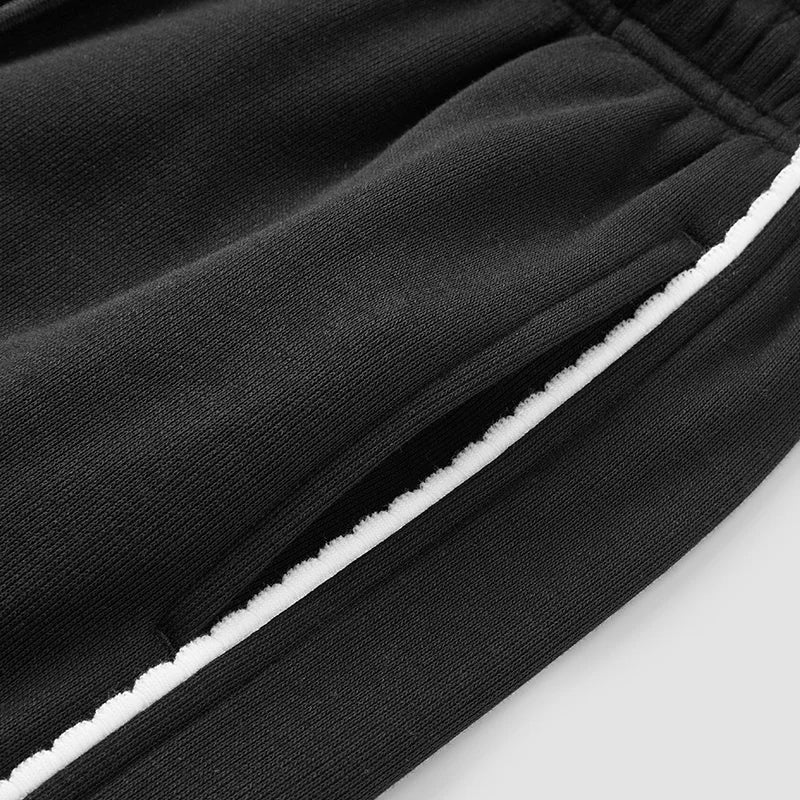 Wide Leg Fleece Lined Lace Trim Elegant High Waist Casual Trousers