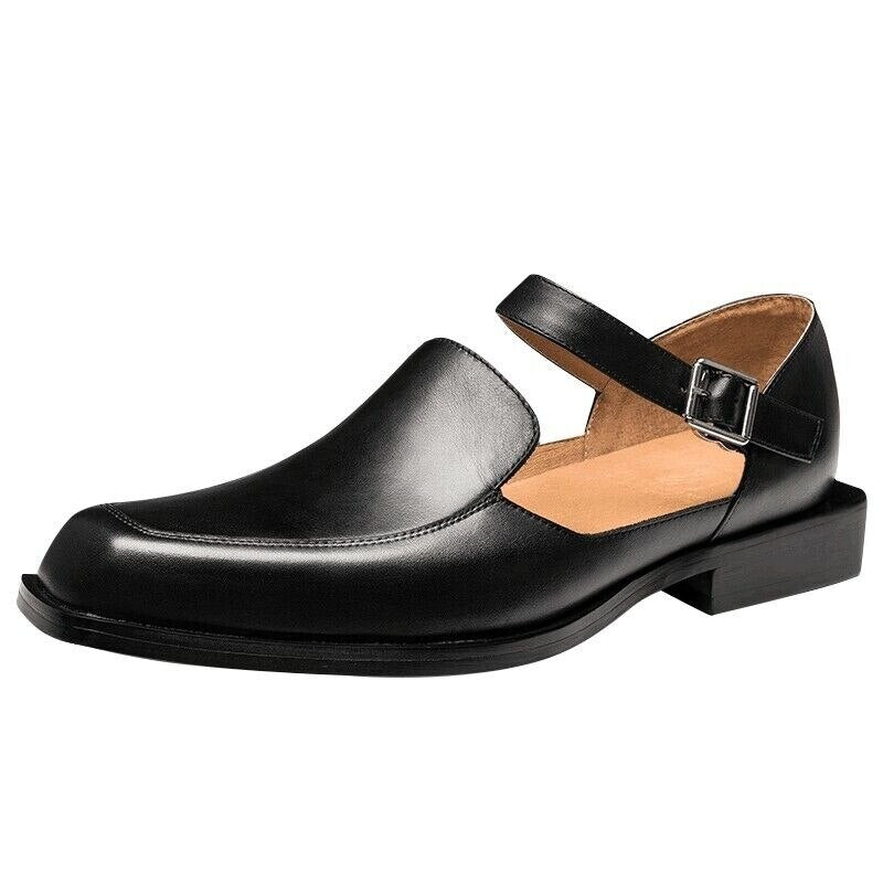 Men's PU Leather Buckle Strap Sandal Shoes