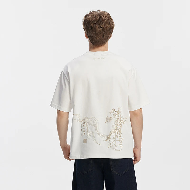Men's Chinese Style Embroidered T-Shirt - Short Sleeve Casual Top Autumn 2025