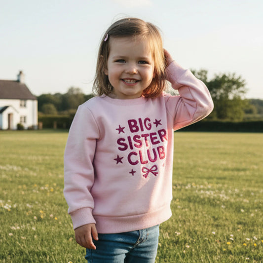 Girls Long Sleeve Sweatshirt - Letter Embroidery Pullover Top