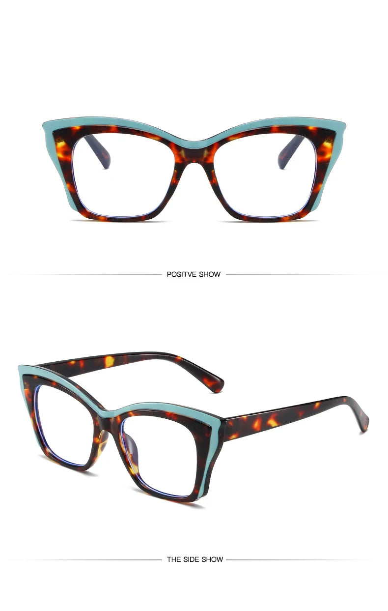Women's Cat Eye Blue Light Blocking Glasses - Vintage Oversized Eyewear